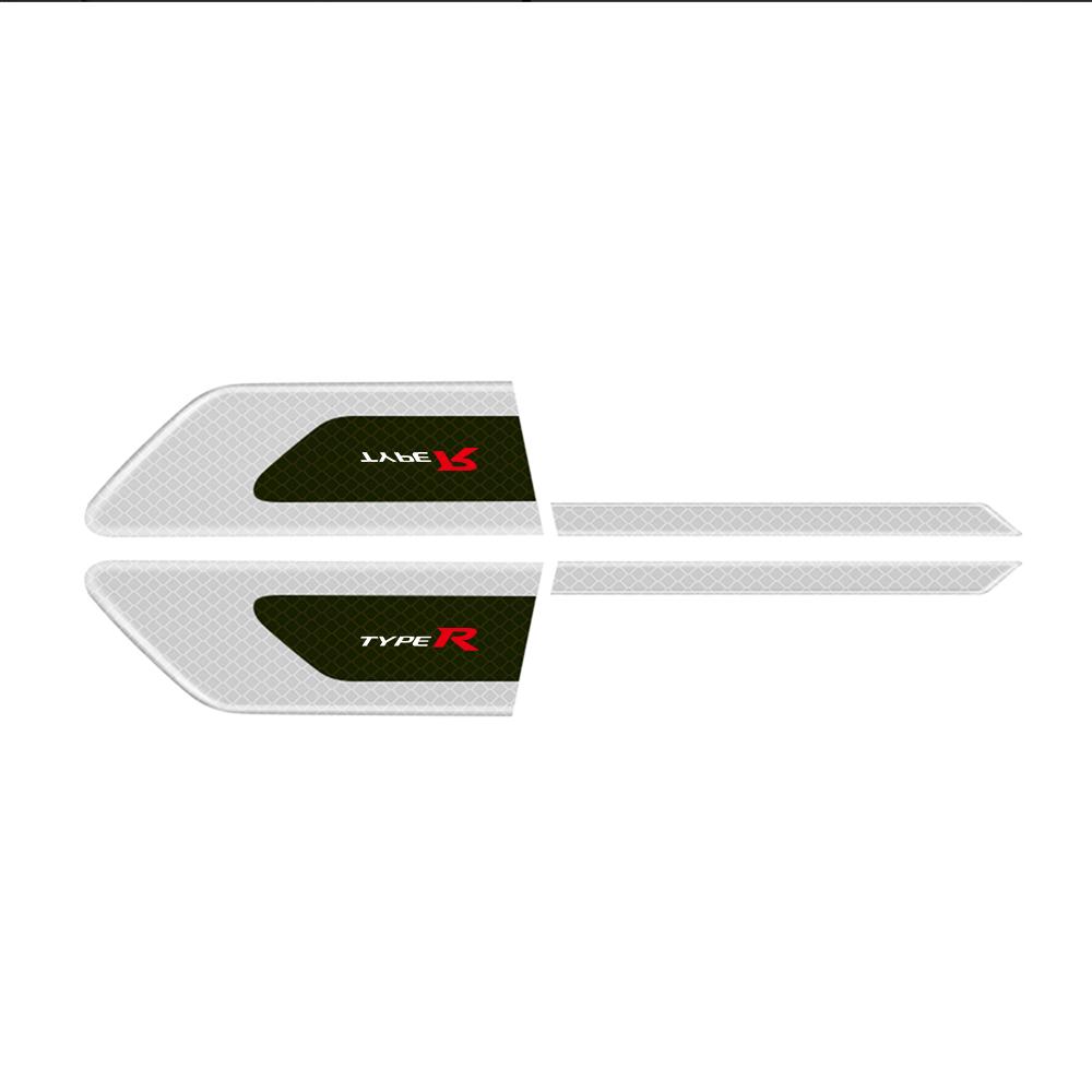 xwbfn6 Car Reflective Decorative Sticker Fender Safety Warning Anti-collision Strips For Honda City Jazz Accord CR-Z VTEC Vezel Insight