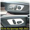 Para Kia Sportage NQ5 - 2025 Panel de Botones de Ajuste de Asiento Cubierta Adhesiva Embellecedor Accesorios Interiores de Acero Inoxidable para Coche