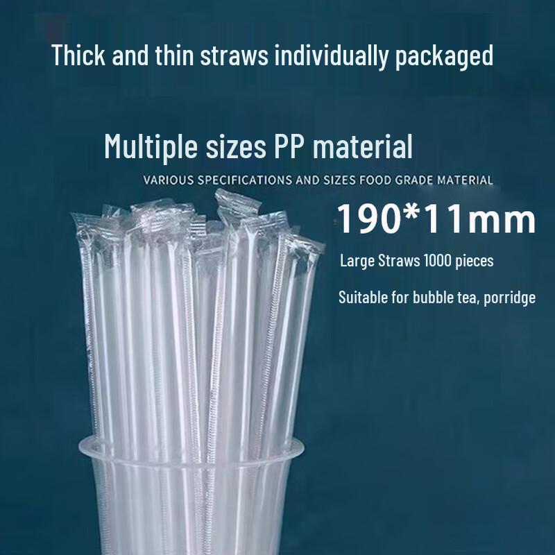 

Homeglen Individually Wrapped Plastic Straws