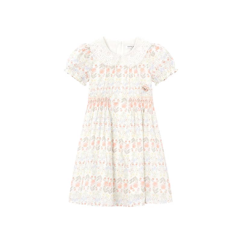 Teenie Weenie Girls  Floral Dress with Lace Collar 130