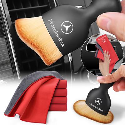 Araba Havluları Temizleme Kurulama Bezi Araba Temizleme Fırçası ile CAR Aksesuarları Mercedes Benz AMG W205 W204 W203 W211 GLC GLE CLA W212 W213 W201 W210 için