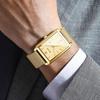 4pcs/set Fashion Men's Quartz Watch & Necklace Bracelet Set -Men's Necklaces Ring, Men's Bracelets Business Watch | Elegant Watch for Men