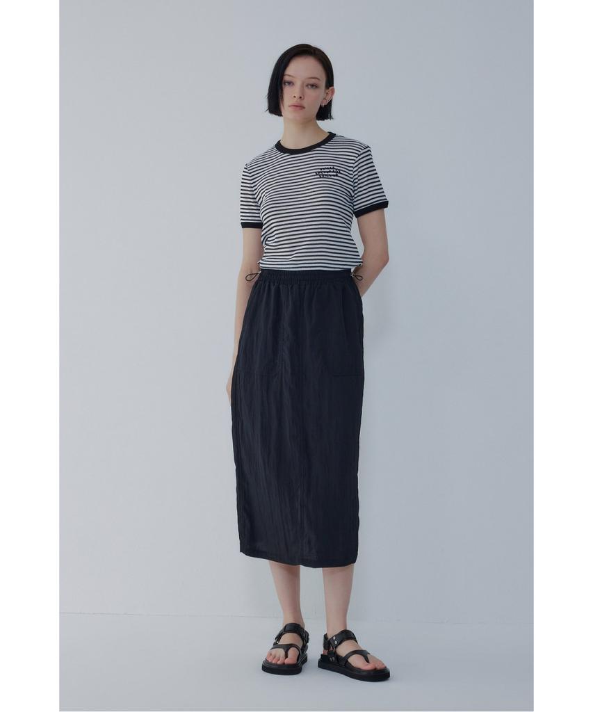 Bobeu Striped Ringer T-Shirt_Black_7156240004