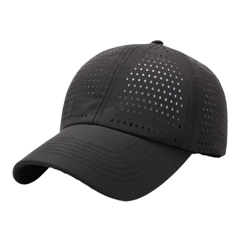 Breathable Outdoor Sun Hat Perforated Design Sweat Resistant Polyester Adjustable Fit Summer Activity Gear