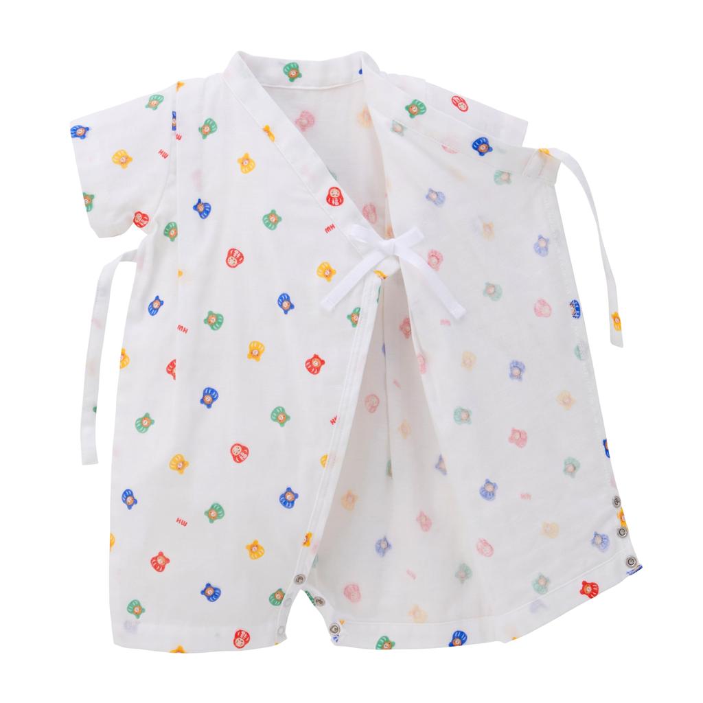 MIKI HOUSE Jinbei Short Made in for Boys and Baby SS Multicolor Romper, Sleeve, All-Over Print, Japan, Girls, Newborns, Infants, Kids, Clothes,