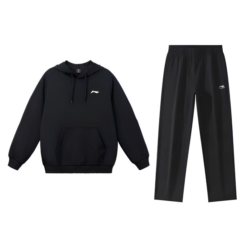 Li Ning Casual Sportswear Unisex Black+Black YWDV539-1+AKLVC05-1 XL