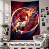 Arazzo da Appendere alla Parete con Nome e Testo Personalizzati, Arazzo Decorativo Cristiano Ronaldo per Camera da Letto