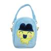 Morimoto Sangyo Tamagotchi Mametchi Fluffy Boa Mini Pouch with Clear Window for Plush and Acrylic Stand Display