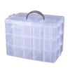 SAKURAN Storage Case Small Item Toy ToolParts Compatible Dividers 3-Tier Transparent Box Beads Accessory Organization (M)