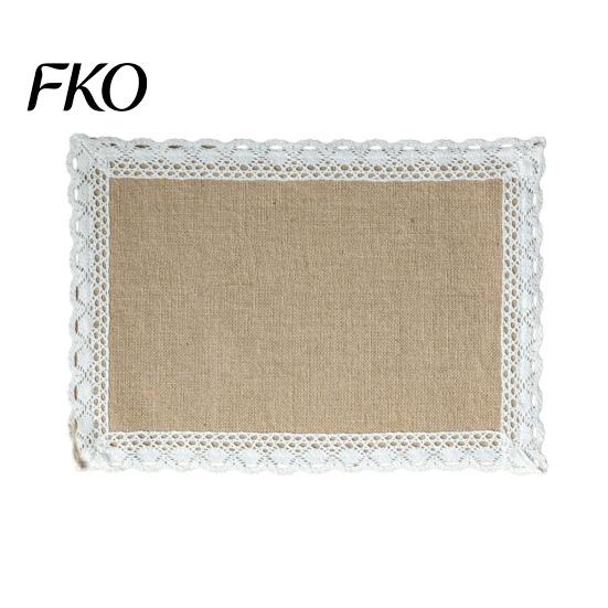 Long-lasting Placemats Bohemian Jute Heat-Insulating Wear-Resistant Stain-Proof Mats Reusable Wear-resistant Heat-Resistant Pads for Tables, B