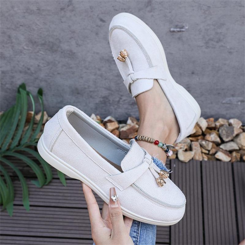 Europe, America and Foreign Trade 2025 New Large Size Low-top Foot Shoes Women's 43 One-pedal Loafers Foot Lazy Shoes