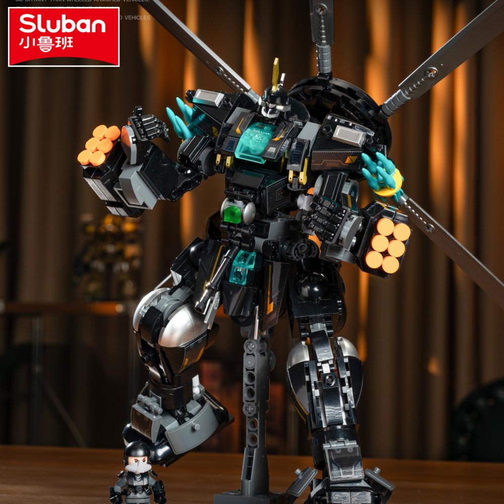 Sluban Premium-Quality 545Pccs Military-Style Premium-Quality Armed High-Standard Support Mechanical Machine Construction-Kit Construction Pieces