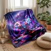 Galaxy Game Pad Theme Blanket Lightweight Warm Flannel Blanket Decorative Throw Blanket for Home Decoration