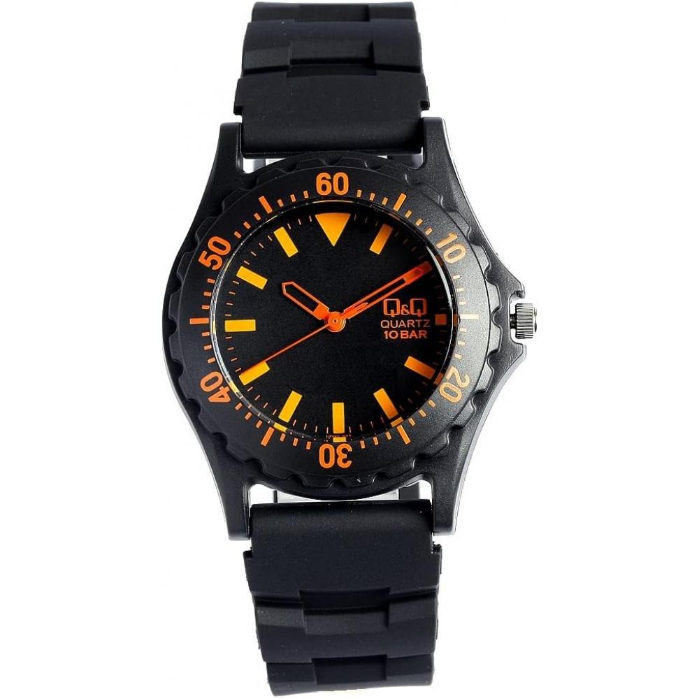 

Нет Citizen QQ [Citizen QQ] Часы Citizen QQ Аналоговый дисплей Цветные часы Резиновые черные оранжевые дайверские S-дизайн Мужские женские детские