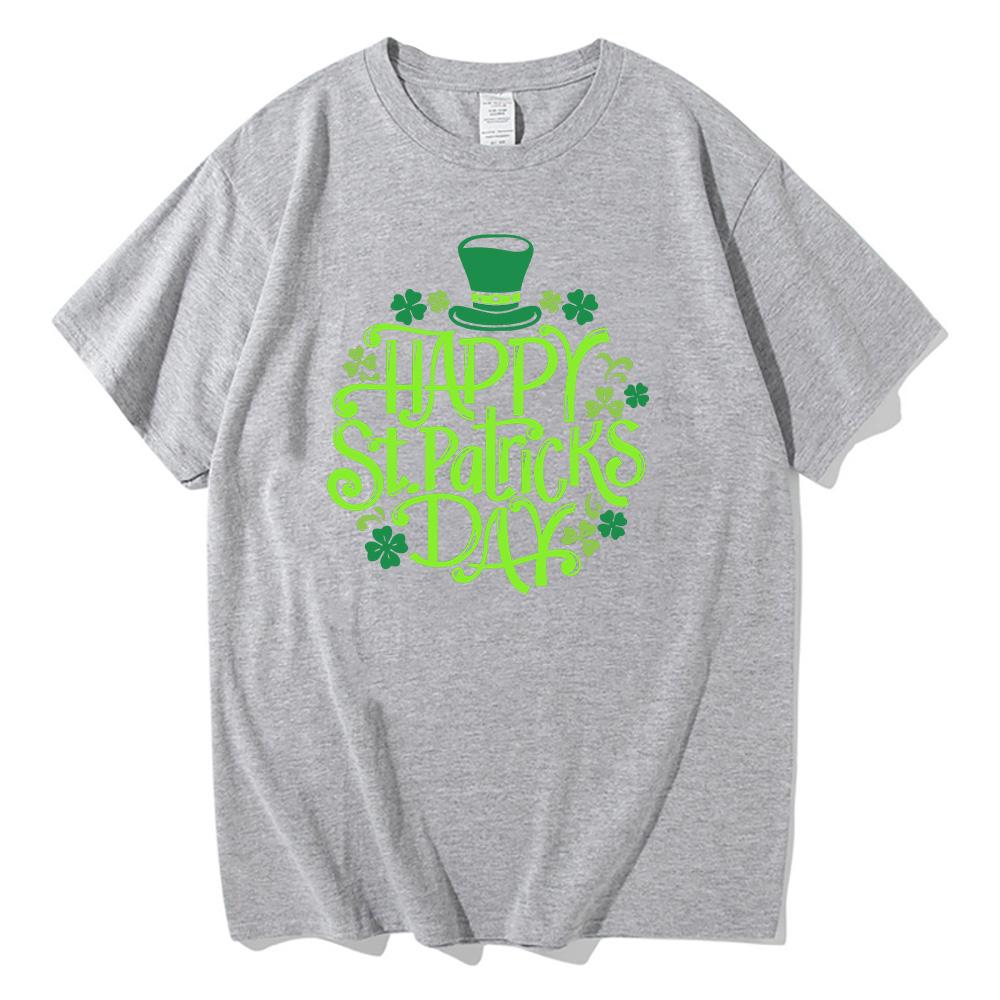 Happy St Patrick's Day T-shirts Fahsion Funny Cartoon Print Clothes Comfortable Cotton Tee Women Men O-neck T Shirt