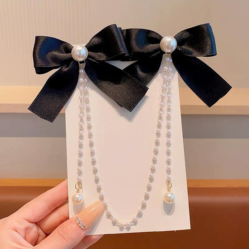

Childrens Bow Hair Clip Tassel Pearl Hair Clip Hairpin