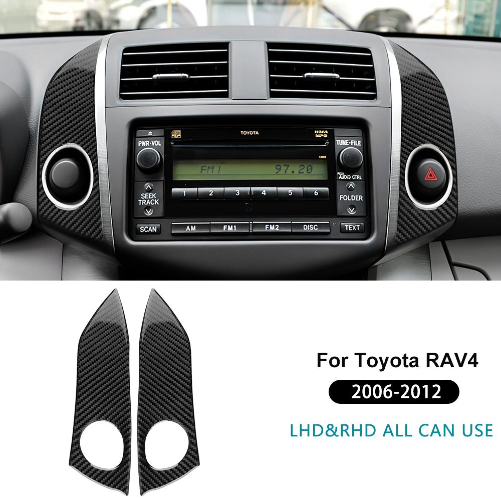 Real Soft Carbon Fiber For Toyota RAV4 XA30 2006 2007 2008 2009 2010 2011 2012 RAV 4 Car Side of Center Console Panel Sticker