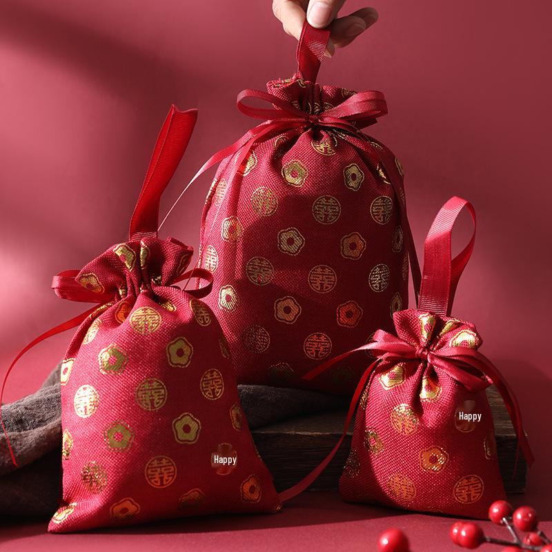Wedding Candy Bags & Boxes: Special Drawstring Gift Bags for Wedding Celebrations Small (10x13cm)