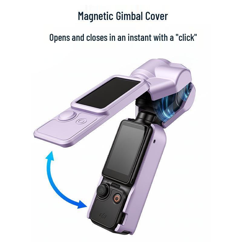 DJI Pocket 4/3 Magnetic Flip Case: Full Coverage Gimbal Protector for Sports Camera