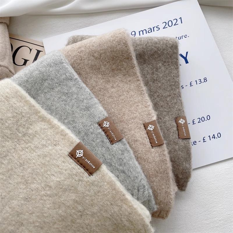 2026 Ladies Cashmere Scarf Women Winter Luxury Solid Color Shawl And Wraps Female Warm Thick Wool Neckerchief Blanket Pashmina