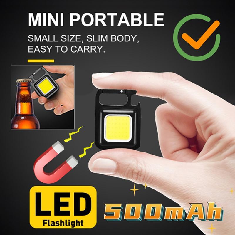 

Мини-светодиодный рабочий свет COB Портативный карманный фонарик USB перезаряжаемый брелок-лампа Открытый открывалка для бутылок Альпинизм Кемпинг
