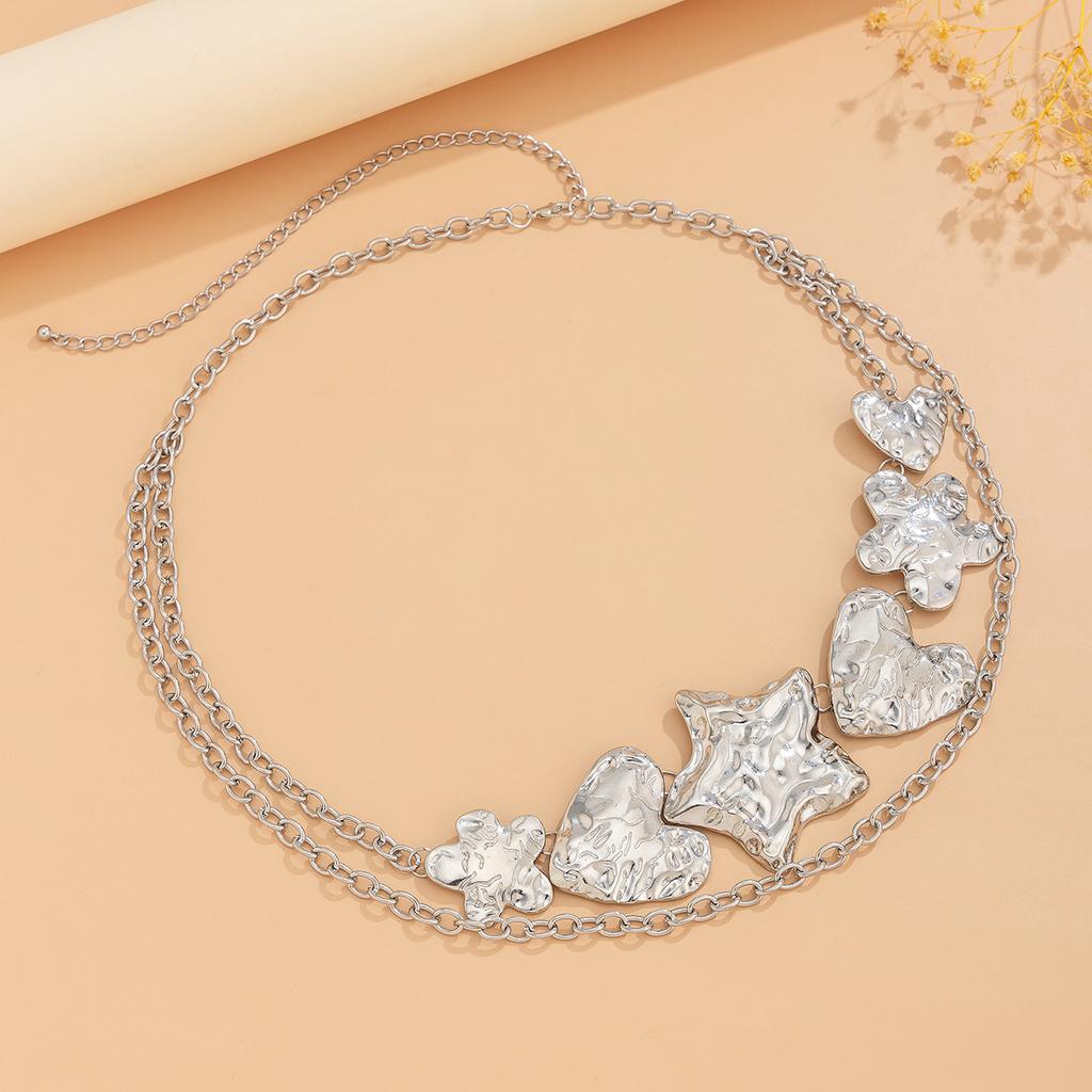 Wind Übertrieben Metall Große Liebe Hüftkette Hüftkette Punk-Stil Sexy Seestern Kette Körperkette