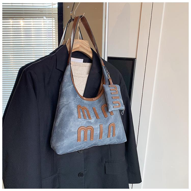 

2025 Women s Large Capacity Casual Tote Handbag - Cross-Border Fashion with a Stylish, Simple Design 31*10*34 синий