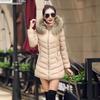 2026 Winter Women's Mid-Length Thickened Slim Fit Fur Collar Cotton Jacket