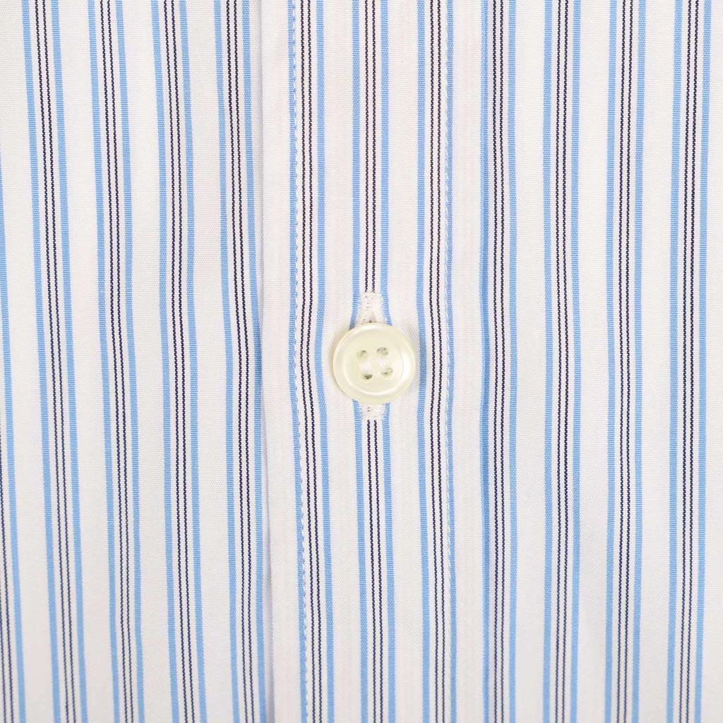 COMME des Shirt Long Sleeve Striped Black Heart Logo PLAY COMME des GARCONS PLAY S STRIPED SHIRT B020 Blue L [PLAY GARCONS] Men's [Item]