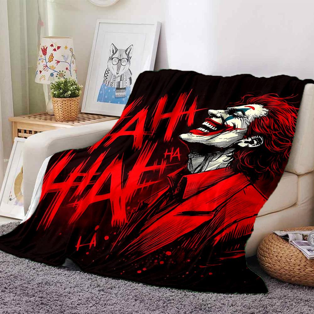 Joker'S Flannel Blanket Super Soft Warm Cozy Blanket For Sofa Bed Office Travel Allseason Home Decor Gift
