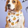 Halloween Pet Dress Up Saliva Towel Printed Dog Triangle Towel Dog Bib Pet Decorative Scarf