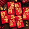 6pcs Blessing 2025 Snake Year Red Envelopes Chinese Style Money Packet  Celebration Party
