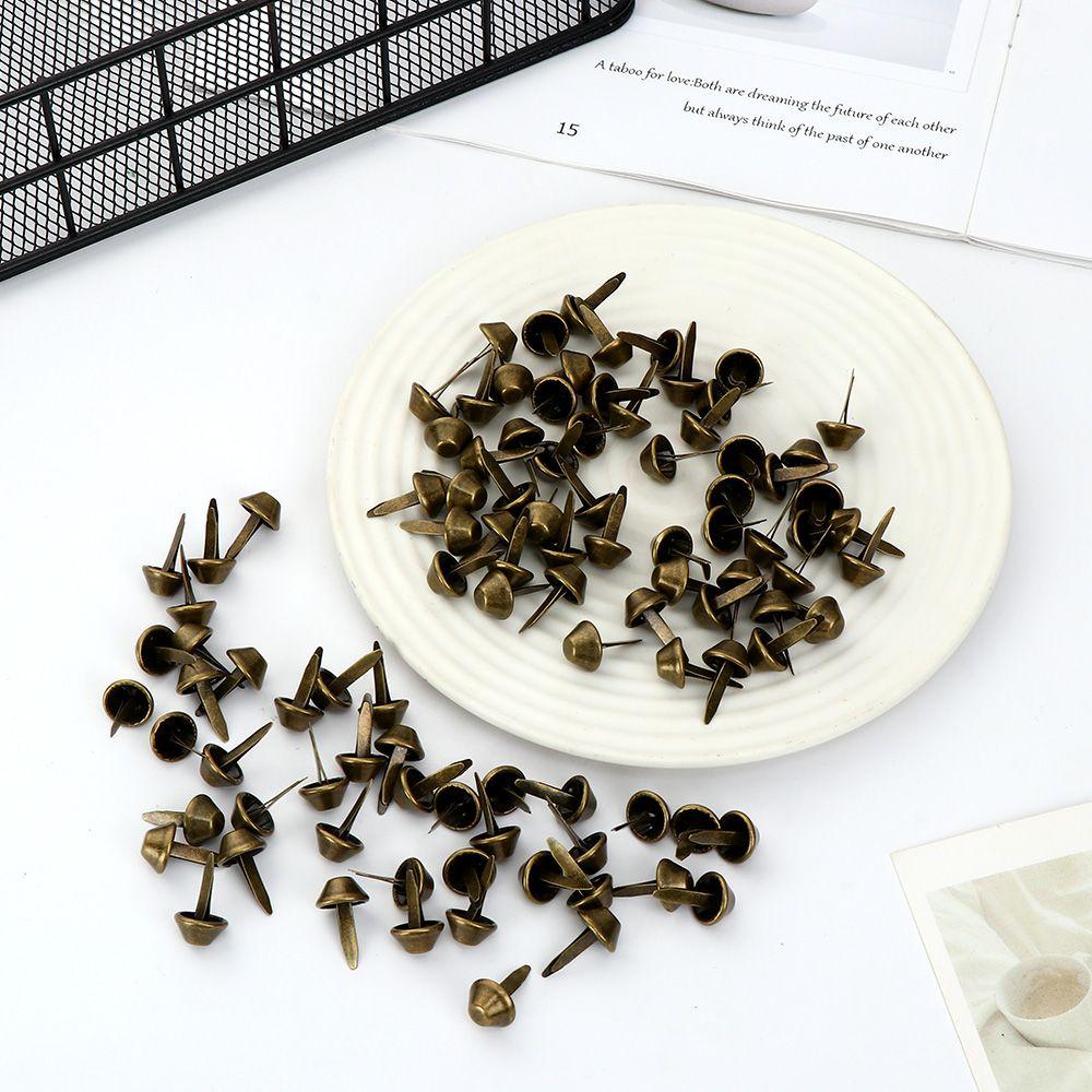 100Pcs/Set 12mm Punk Purse Handbag Pierced Jewelry Making Retro Rivets Metal Feet Studs Bag Accessories