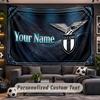 Lazio FC Personalized Tapestry Support Custom Name, Wall Art Home Decoration