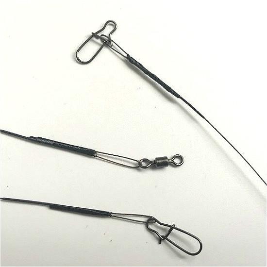 💰Koop 3pcs Micro Leader with Ball Bearing Swivel Hooks Line Trace Wire