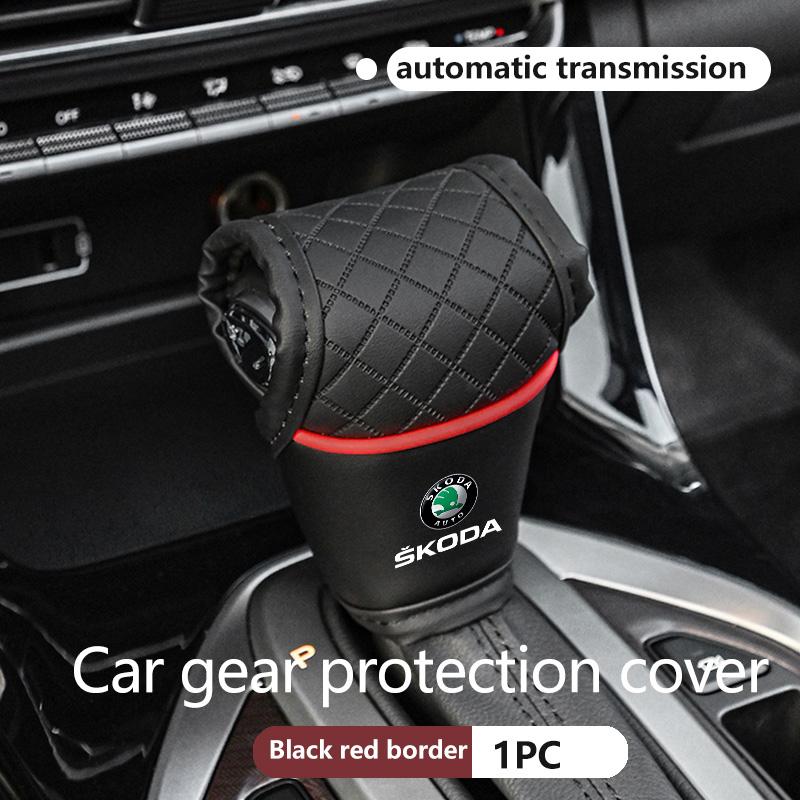 Car Center Console Gear Shift Knob Protection Cover Handle Case For Skoda octavia a5 a4 mk1 2 fabia superb rapid mk3 yeti 2006 agi488