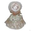 40cm Porcelain Female Doll Figurines Dress Hat Home Decor