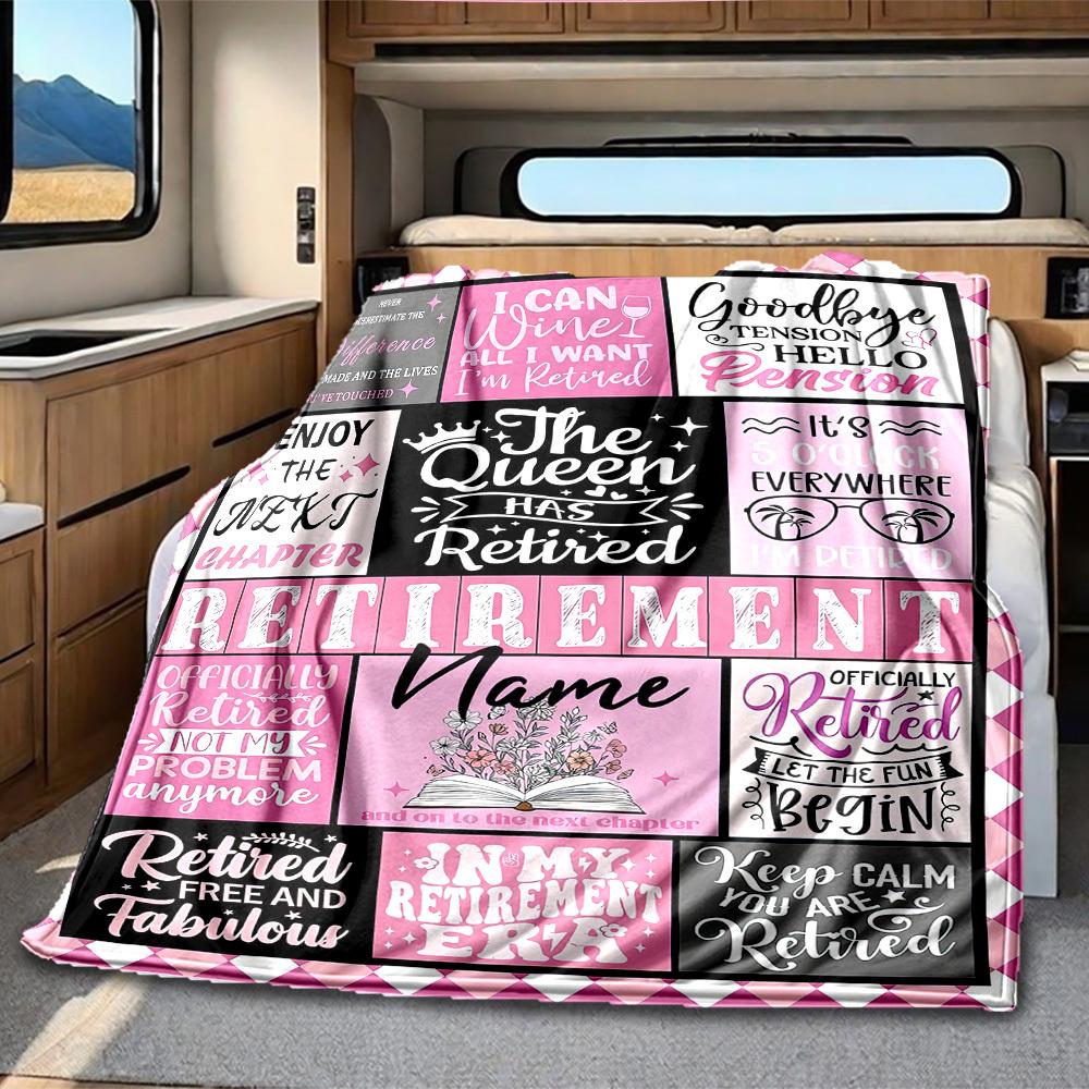 Retirement Quotes Rv Blanket Comfortable Soft Lightweight Perfect For Travel Camping Picnics Sofas Rvs Beds Living Rooms Gift For Friends And