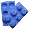 6 Hole Sunflower Silicone Soap Mould Cake Baking Pan Muffin Cup Mousse Cake DIY Mold Ice Cream Chocolate Pudding Mould Bakeware