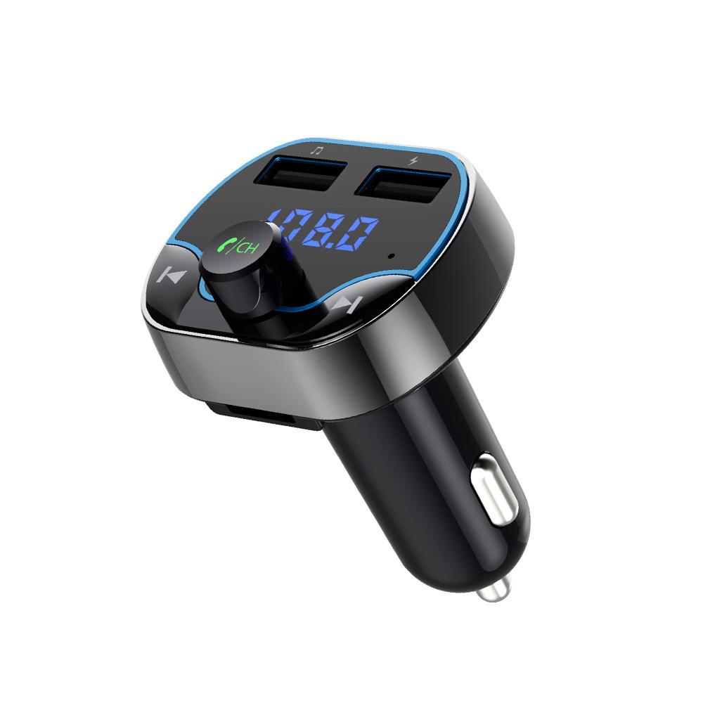 T24 New FM Transmitter Fast Charge Voice Navigation Car Handsfree Phone Bluetooth MP3 Player