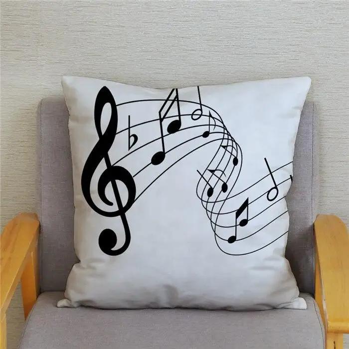Music Notes Pillowcase Soft Cotton -Unique Piano Key Design for Music Lovers Comfortable and Stylish Perfect Gift for Home Decor