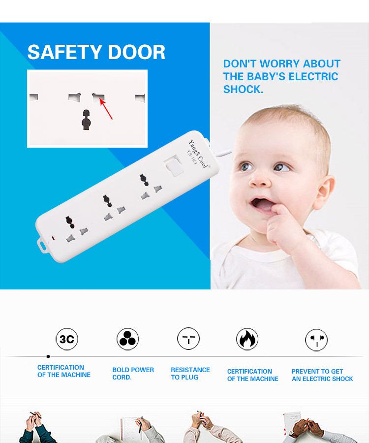 Multi-Standard Power Strip with USB: EU, US, DE, UK, Thai Compatibility