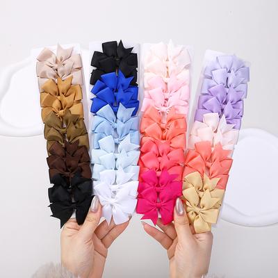 10pcs/lot Baby Girls Ribbon Bow Clips Hairpins Alligator Hair Bows Clip Lovely Hairgripe Barrettes Headwear Hair Accessories