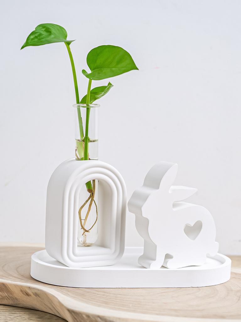 DIY Modern Arch Hydroponic Vase Silicone Mold Aroma Stick Storage Vases Concrete Cement Plaster Ornament Molds Home Decor Crafts