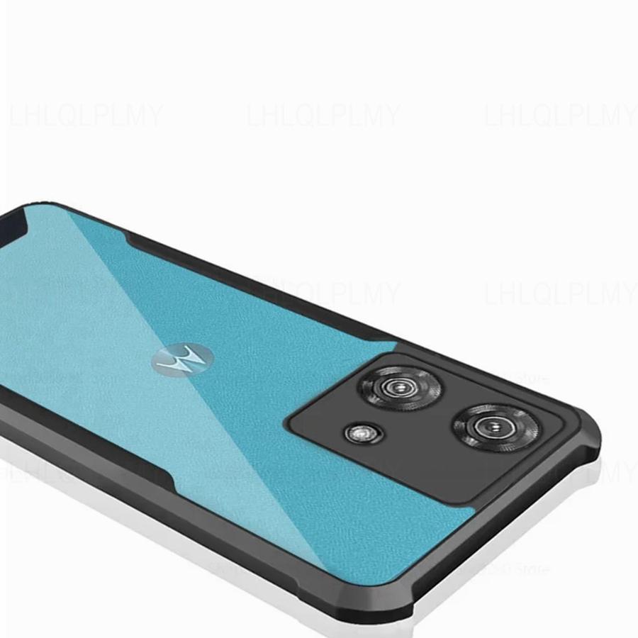 Custodia Posteriore Corazzata in Silicone Antiurto Acrilica Per Motorola Moto G75 G84 G34 G06 G35 G85 5G G15 G56 G86 G57 G67 G77 G17 Power Edge 50 60 70 Fusion