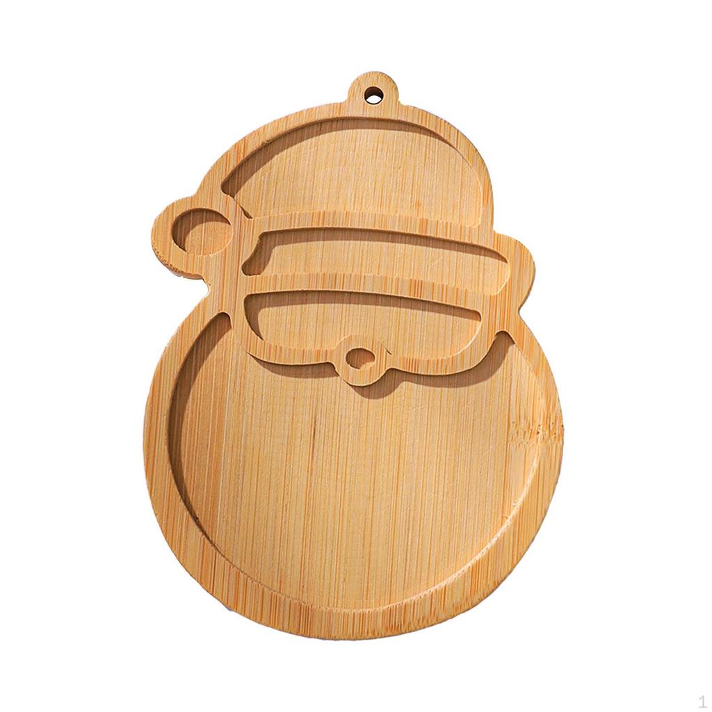Coaster Base Bamboo Christmas Themed for Kids Adults Gift Dining Handmade Multipurpose DIY