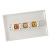 Multipurpose 3RCA Female Connector Wall Plate  Subwoofer Audio Port