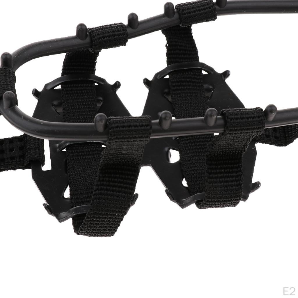 Spikes, Eis Schnee Gehen Reibung Steigeisen, mit 24 Stahlspitzen, Anti-Rutsch, Outdoor Sportschuhe