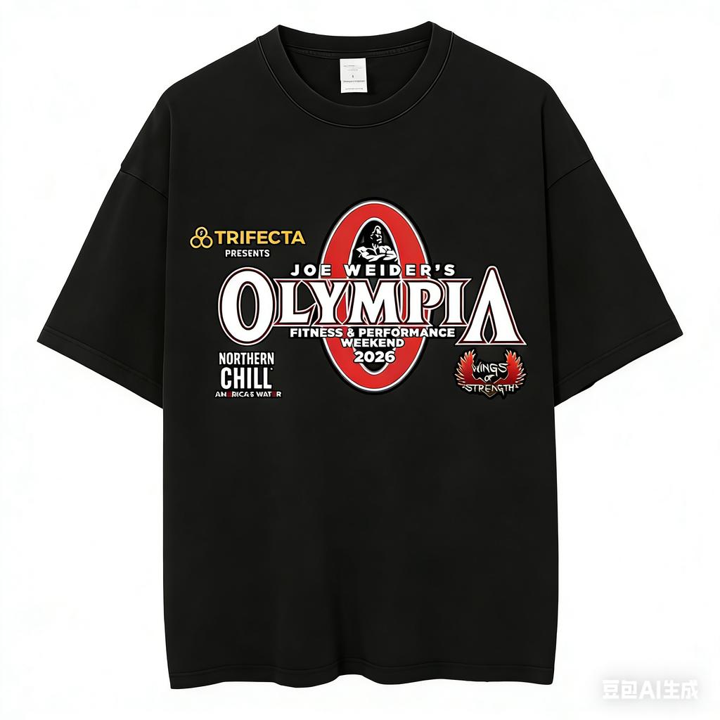 2026 Olympia Gym Unisexs Vintage Graphic T Shirt Unisex Summer Fashion ONeck Short Sleeve Tshirt Casual Sports Cotton Tee Top