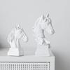 Horse Head Statue Ornament Horse Animal Sculptures Horse Figurines Decorative Objects for Home Office Bookshelf Table